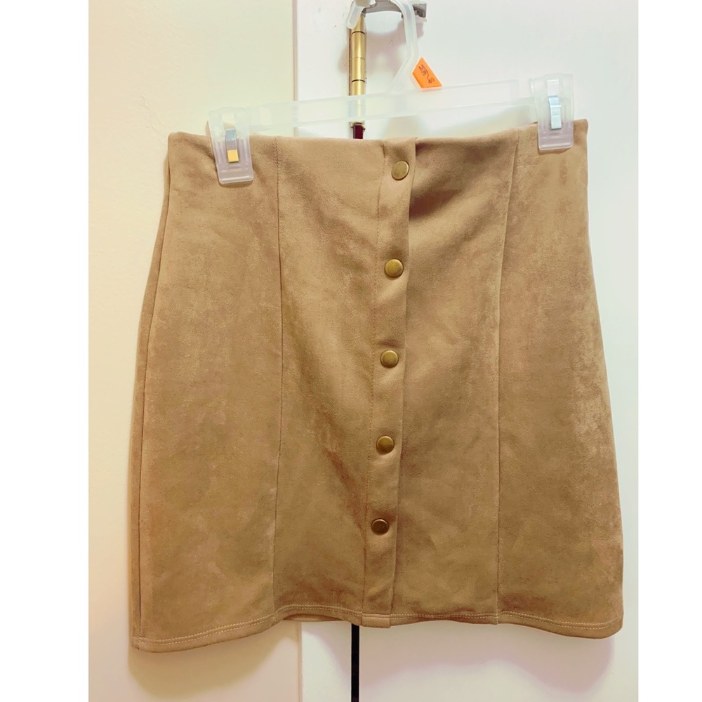 Corduroy button down pencil skirt